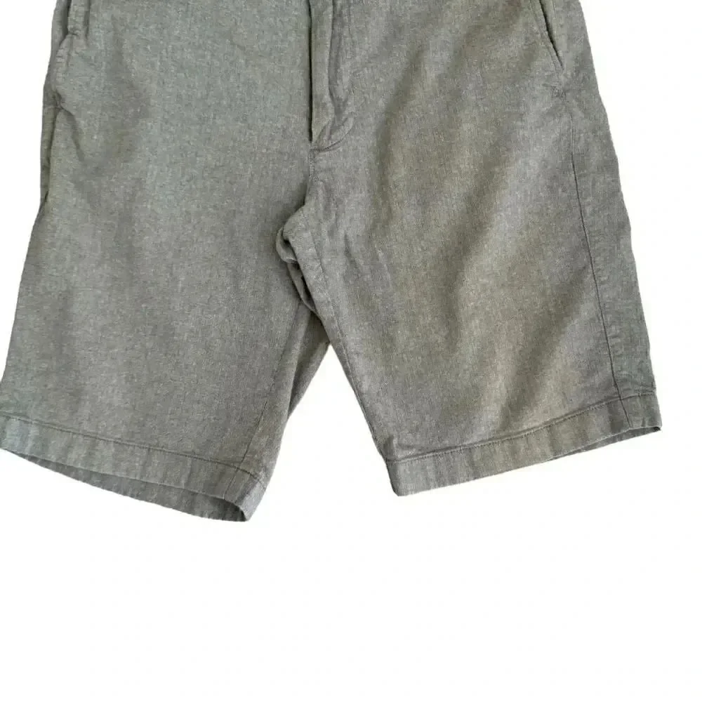 J Crew Olive Army Green Casual  Cotton Blend Flat Front Chino Sz 30 #1932